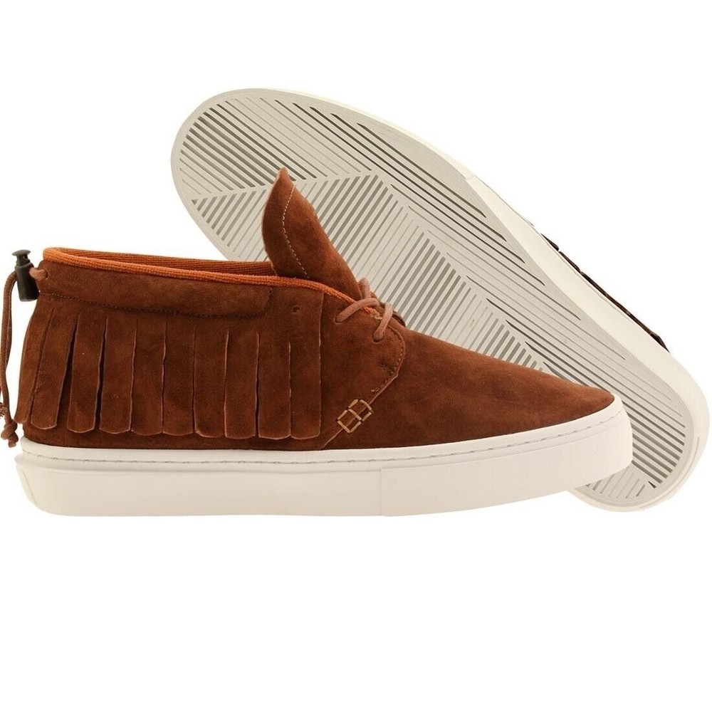 CLEAR WEATHER One-O-One Henna Suede Reddish Brown Fringe Shoes Size 8 BNIB